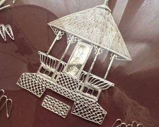 Silver Filigree Handicraft - Traditional Chinese Pavilion