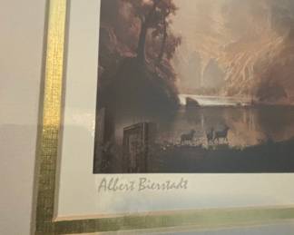 Albert Bierstadt "Sierra Nevada Morning" Signed Art Print