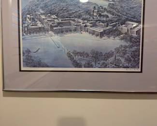 US Military Academy West Point Winter Scene Matte by Suter