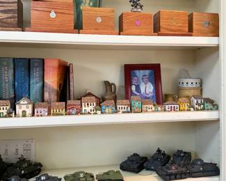 Tank collection and painted houses 