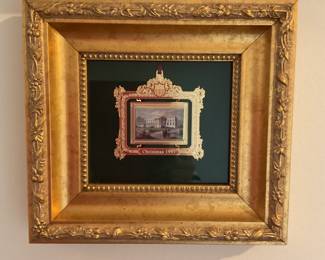White House Ornament Framed 