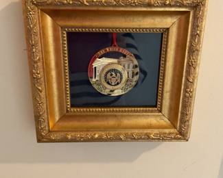 White House Ornament Framed 