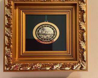 White House Ornament Framed 
