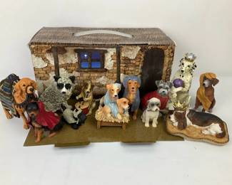 Big Sky Carvers Canine Crche Dog Nativity Set with Box