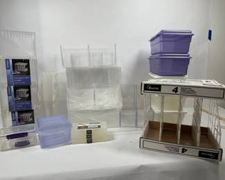 Plastic Storage Organizers CD Holders and Small Storage Bins