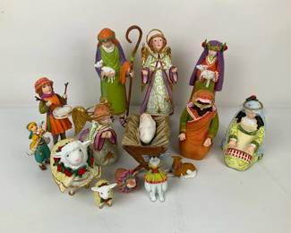 Whimsical HandPainted Nativity Figurine Collection