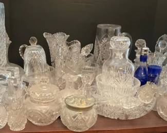 Cut Crystal  Pressed Glass Serveware and Decor