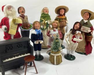 Byers Choice Carolers Thanksgiving Christmas Santa Pilgrims Piano Figures