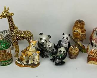 Animal Trinket Boxes  Jeweled Figurines Collection