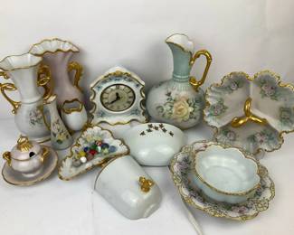 Hand Painted Floral Porcelain Decor Collection