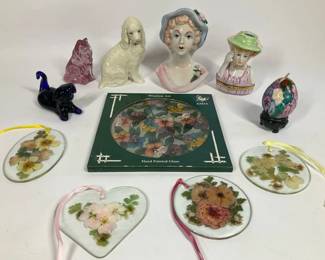 Pressed Flowers  Stainglass Lot