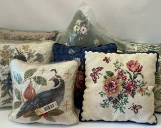 Needlepoint  Tapestry Throw Pillow Collection