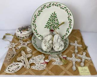 Lenox Holiday Plates and Christmas Ornaments Collection