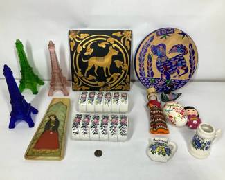 Collectibles Eiffel Towers Cloisonn Plate Dolls and Ceramics