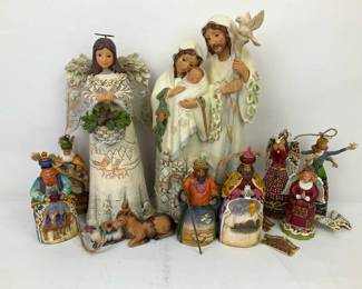 Nativity and Angel Holiday Figurine Collection