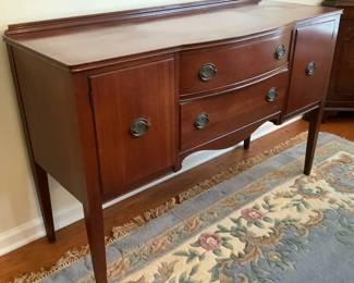 Vintage Mahogany Wood Sideboard Buffet Cabinet