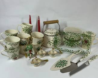 Holiday Holly Pattern Kitchen  Serveware Collection