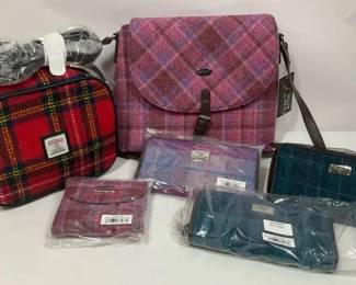 Glen Appin of Scotland Harris Tweed Handbag  Wallet Lot