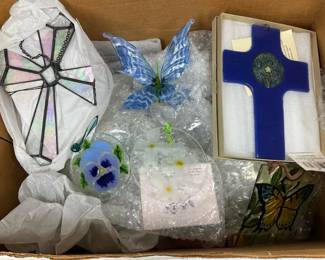 Stained  Blown Glass Mystery Lot