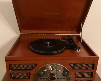 Crosley Vintage Style Turntable Record Player Wood Cabinet Works