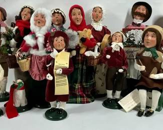 Byers Choice Carolers Holiday Figurine Collection with Santa  Christmas Themes