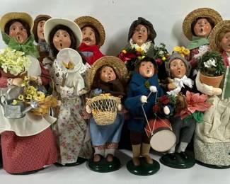 Byers Choice Caroler Figure Collection with Seasonal and Garden Themes
