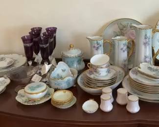 Mixed Porcelain Dinnerware and Stemware Collection
