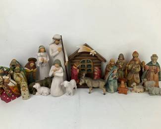 Nativity Set G. DeBrekht Limited Edition, HandPainted Figures  Creche