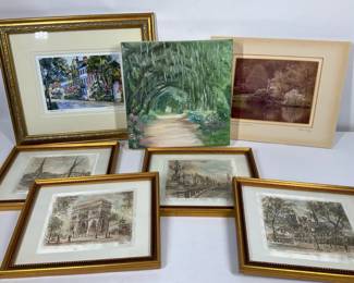 Framed Art Prints  Original Painting Assorted Landscapes and Architectural Scenes