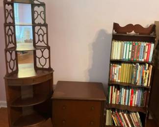 Wood Corner Shelf, Bookcase, and Cabinet Furniture Group