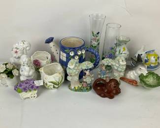 Spring Garden Ceramic Decor and Bunny Accent Collection