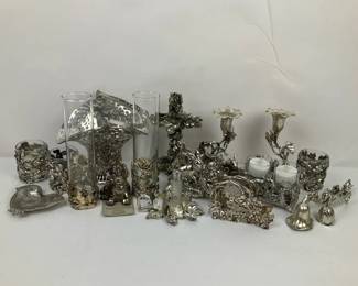 Silver Tone Decorative Home Accent Collection