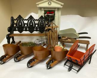 Byers Choice Accessories Props Sleds Wheelbarrows Bench Dollhouse Display Pieces