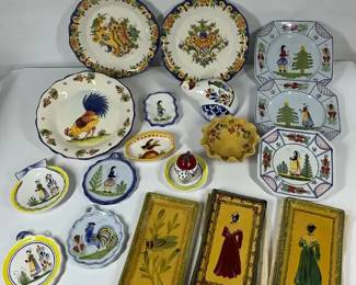 Italian  Folk Art Style HandPainted Ceramic Collection