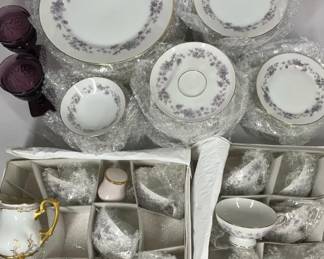 Johann Haviland Bavaria China Set Floral Gold Trim Vintage Dinnerware Lot