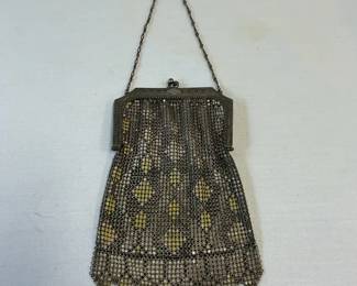 Whiting Davis Enamel Mesh Flapper Purse