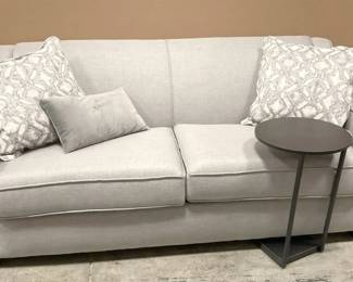 Havertys Linen Fabric Rollaway Sofa