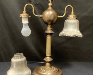 Vintage Brass Eagle Lamp