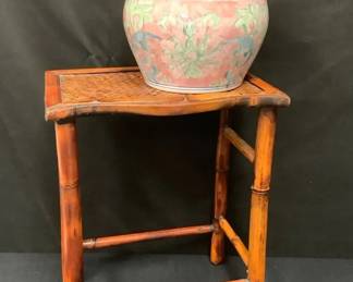 Bamboo Table And Pot