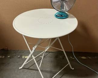 Folding Patio Table And Fan