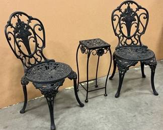 004 Cast Iron Outdoor Bistro Set