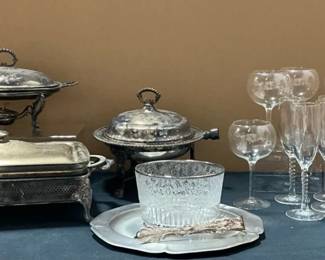 Silver Plated Wine Glasses