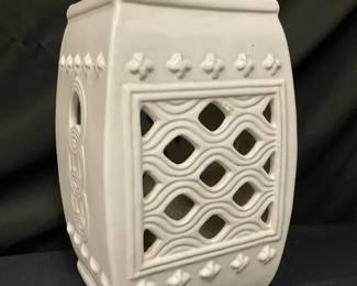 White Ceramic Garden Stool