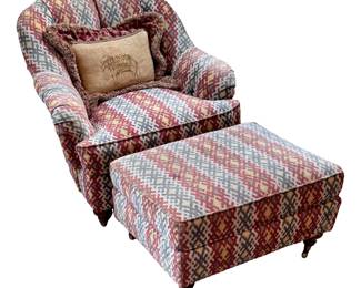 Club chair and ottoman