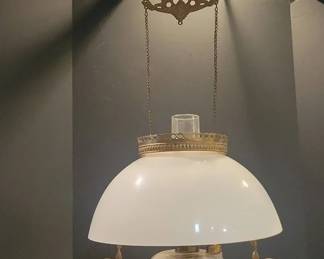 Victorian Style Hanging Oil Lamp