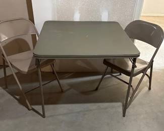 Costco Folding Card Table Two Folding Chairs