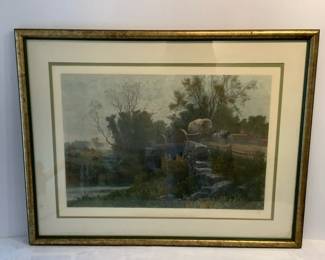 The Old Mill Stream Print By A.F. Bellows