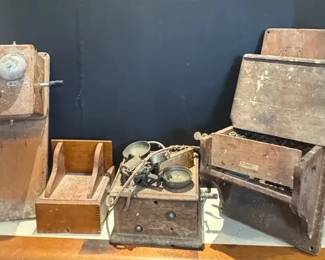 Vintage Wooden Phones  Parts
