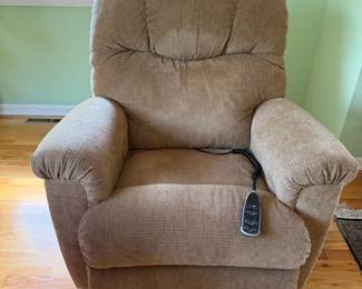 Tan Cloth Electric Chair