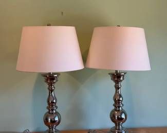 Two Table Lamps By Barbara Cosgrove